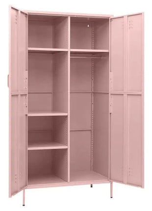 Armadio, rosa, 90x50x180 cm, in acciaio