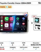 Srnubi Android Car Radio for Toyota Corolla Verso 2004-2009 Carplay Android auto 2Din Multimedia Player Autoradio Navigatore GPS