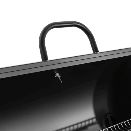 Outdoor Charcoal Grill Freestanding Charcoal Grill with Lid and Wheels Black Charcoal Grill for Garden Camping 147*70*126cm