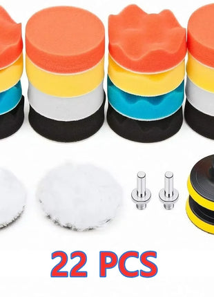 Kit di tamponi in spugna per lucidatura per auto, tampone in schiuma per lucidatrice, tamponi in cera per rimozione graffi moto per veicoli a motore