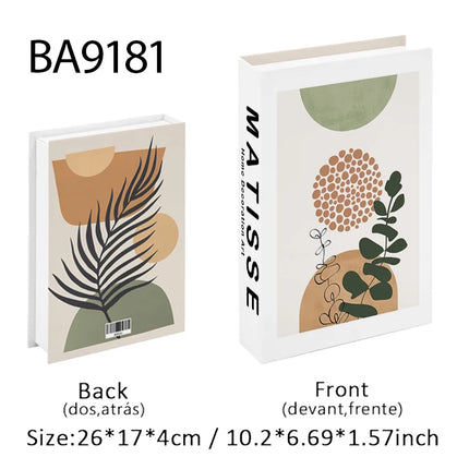 Boho Bauhaus Picasso Matisse Cucina Libri finti Decorazione Tavolino di moda di lusso Scatola portaoggetti decorativa Decorazione estetica
