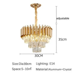 Lampada a sospensione in cristallo di lusso Lustro Decorazioni per la casa Lampadario a soffitto Sala da pranzo moderna Cucina Camera da letto Soggiorno Luci a sospensione