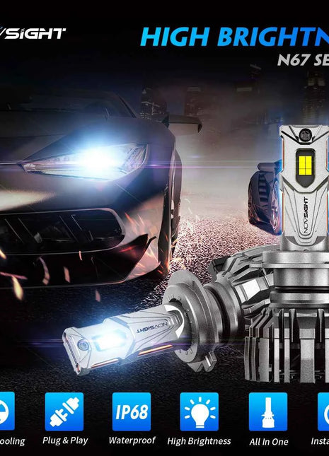 NOVSIGHT H7 Led 140W 30000LM H4 LED Canbus Lamp H11 H8 H9 9005 HB3 9006 HB4 H13 9007 9004 Super Bright 6500K Car Headlight Bulbs