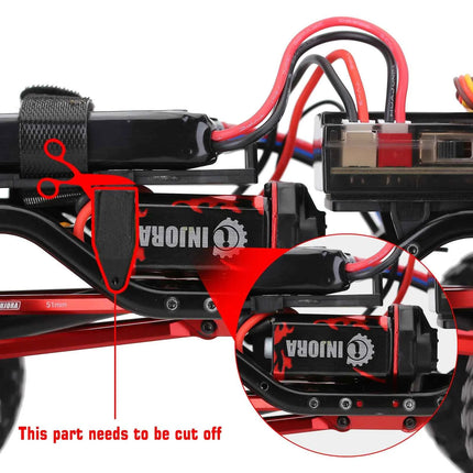 INJORA 050 Brushed Motor 50T 66T 88T Upgrade for 1:24 RC Crawler Axial SCX24 AXI90081 AXI00002 AXI00004 Gladiator Bronco
