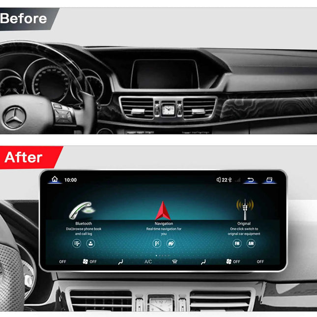 Uckazy 12.8" 2400*900 Snapdragon 665 Android 14 Car Multimedia Wireless CarPlay For Mercedes Benz E Class W212 2009 - 2015 Car Radio Player Video DSP Stereo Touch Screen 4G WiFi BT