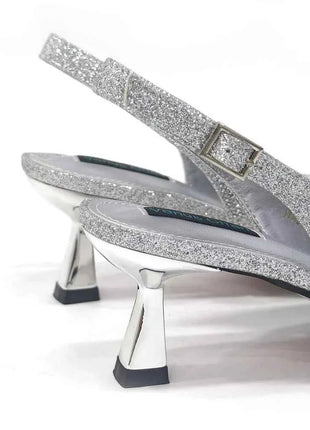Nuovi arrivi Design speciale colore argento scarpe da donna africane e Set di borse décolleté a punta per la festa di nozze