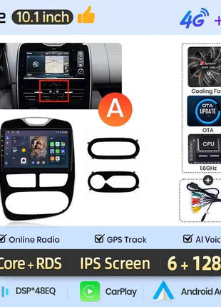 AWESAFE 10" Android Radio For Renault Clio 4 2012-2019 Wireless CarPlay GPS Navigation 4G CAN-BUS Plug and Play Autoradio DSP BT