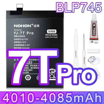 NOHON Replacement Battery for OnePlus 7T 8T 9RT 10T 12 11 9 8 7 6T 6 5T 5 7TPro Phone Batteries BLP801 BLP685 BLP745 BLP743