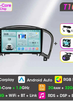 Srnubi Car Radio for Nissan Juke YF15 2010 - 2014 Carplay 4G Multimedia Video Player Navigation GPS WIFI Android Auto Autoradio