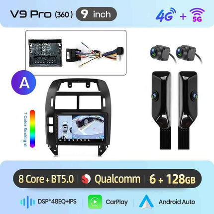 Junsun AI Voice Wireless CarPlay Android Auto Radio for Volkswagen Polo Mk4 IV 2001-2009 Car Multimedia GPS BT FM 2din autoradio