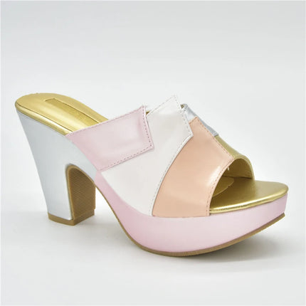 Nuovo arrivo scarpe da sposa da donna italiane tacchi a punta chiusa tacchi colorati per le donne scarpe eleganti da donna pompe per feste da donna nigeriane