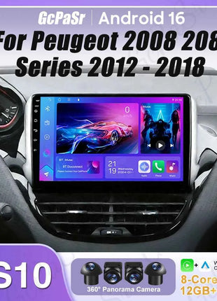Android 16 GPS Navigation For Peugeot 2008 208 Series 2012 - 2018 Carplay Car Radio Multimedia Player Stereo Video BT 2k Screen