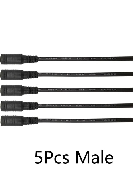 5.5*2.1mm Maschio Femmina Cavo di Alimentazione DC Spina del Cavo Martinetti Adattatore del Connettore Treccia Bianco Nero Per Telecamera CCTV 5050 3528 HA CONDOTTO LA striscia