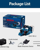 Bosch GHO 185-LI 18V Brushless Cordless Electric Planer Professional Woodworking Planer Carpentry Planing Trimmer Tool