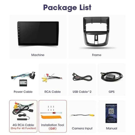 Android Wireless Carplay Car Radio for Peugeot 207 CC 207CC 2006-2015 Multimedia Player 2Din Navigation Stereo Head Unit Auto
