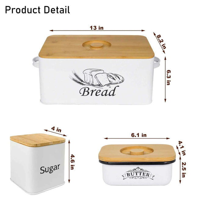 Stainless Steel Bread Box Bread Storage Bin Food Airtight Sealed Canister Coffee Flour Sugar Tea Container Kitchen Storage Box