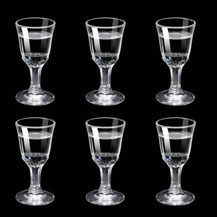 Set Mini Calici Shot 10/15/25ml Trasparenti con Piede Alto per Liquori e Spirits