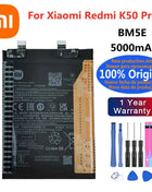 BP48 BP49 BM5E BM5F Original Battery For Xiaomi K40S K50 Pro K50Pro /K50 Game / Mi Poco F4 GT Phone Batteries + Free Tools
