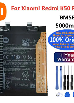 BP48 BP49 BM5E BM5F Original Battery For Xiaomi K40S K50 Pro K50Pro /K50 Game / Mi Poco F4 GT Phone Batteries + Free Tools