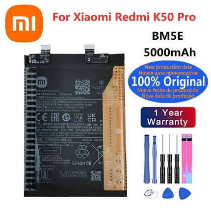BP48 BP49 BM5E BM5F Original Battery For Xiaomi K40S K50 Pro K50Pro /K50 Game / Mi Poco F4 GT Phone Batteries + Free Tools