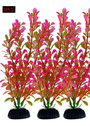 Artificial Aquarium Decor Plants Water Weeds Ornament Aquatic Fish Tank Simulation Grass Flower Decoration Accessories