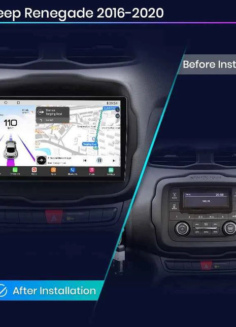 Junsun Qualcomm 8-Core 360 Camera Wireless CarPlay Android Auto Car Radio for Jeep Renegade 2016-2020 GPS Multimedia