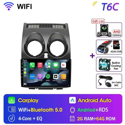 Srnubi Android Qualcomm 8 Core Carplay Auto Stereo For Nissan Qashqai J10 2006 - 2013 Carplay 4G GPS Wifi Car Multimedia