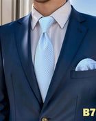 Set Cravatta e Fazzoletto Uomo Colorato 160cm - Accessori Matrimonio