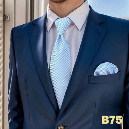 Set Cravatta e Fazzoletto Uomo Colorato 160cm - Accessori Matrimonio