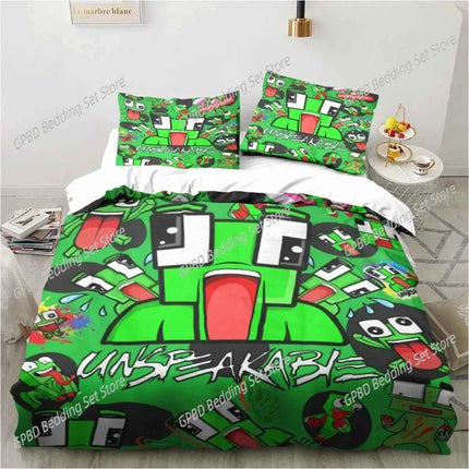 Cartoon Funny Play Unspeak.able Comfortable Duvet Quilt Cover Pillowcase Bedding Set Children Bedroom Decoration Home Textile