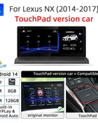 Nunoo Android 14 CarPlay Auto Radio For Lexus NX NX200 NX200T NX300h 2014-2021 Multimedia Navigation GPS DSP 4G WiFi