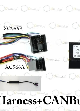 Ownice 9 "Fascias per autoradio per Audi TT MK2 2006- 2014 2 Din Montaggio su telaio Pannello stereo Cablaggio Cavo di alimentazione Adattatore Canbus