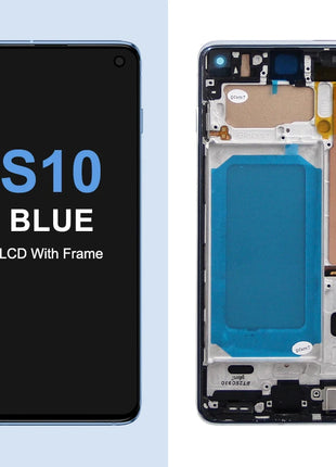 TFT con cornice per Samsung S10 Plus S10 + G975F Display LCD Touch Screen digitale per Samsung S10 G973F Parti di ricambio per schermo