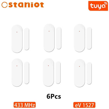 Staniot Tuya 433Mhz Home Alarm System Automatic Sensor Smart Wireless Door and Window Detectors Door opening/closing code