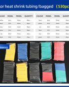 Heat Shrink Tubing Kit in Bag 127/164/328/530 Pcs 2:1 Heat Shrink Wire Heat Shrink Tube Connect Cover Wire Protection Sleeves
