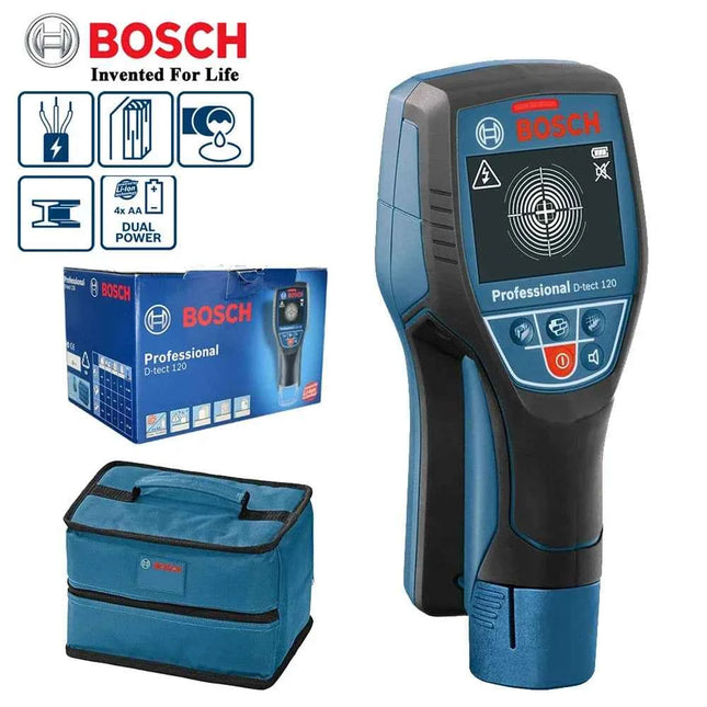Bosch D-tect 120 Professional Metal Detector Intuitive Radar Scanner  For Almost All Materials High-precision Wall Detector