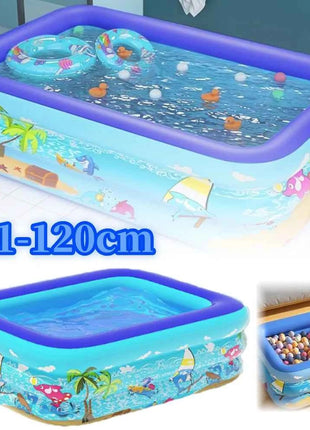 Piscina gonfiabile da 1,1 M 1,2 M Piscina gonfiabile per interni ed esterni in PVC Piscina ispessente per cartoni animati per piscina per bambini
