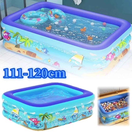 Piscina gonfiabile da 1,1 M 1,2 M Piscina gonfiabile per interni ed esterni in PVC Piscina ispessente per cartoni animati per piscina per bambini