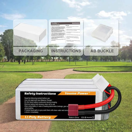 Youme 6S 22.2V 6500mah 5200mah RC Lipo Battery 22.2V XT60 XT90 EC5 RC Airplane Helicopters Car Boat Truck Parts