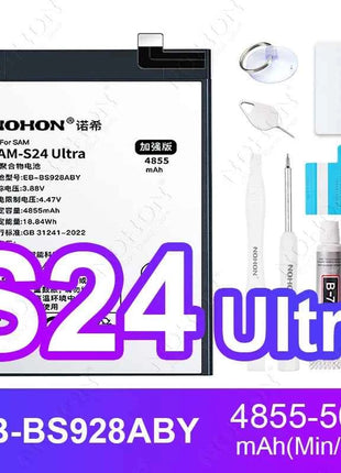 NOHON Phone Battery for Samsung Galaxy S24 S23 S22 Ultra S21 S20 Plus S10 S10E S9 S8 S7 S6 S10+ S20+ S21+ S23+ S24+ Batteries