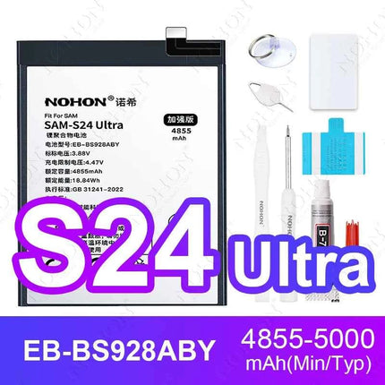 NOHON Phone Battery for Samsung Galaxy S24 S23 S22 Ultra S21 S20 Plus S10 S10E S9 S8 S7 S6 S10+ S20+ S21+ S23+ S24+ Batteries