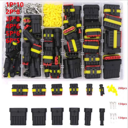 Waterproof Connectors Kit Automotive Wire Quick Connector Electrical In Car Wiring Auto Seal Socket 1 2 3 4 5 6 Pin Plug Kit Way