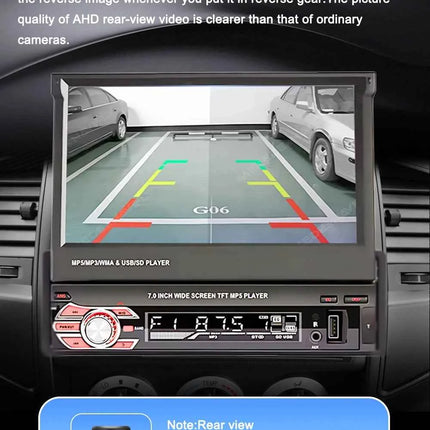 1 Din MP5 Player 7 Inch Carplay Android Auto Universal  Manual Automatic Retractable Touch Screen Car Player FM Radio