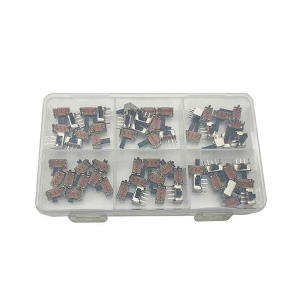 60 Pz/scatola 6 Formati SK12D07 Interruttori A Levetta 3Pin PCB 2 Posizione 1P2T SPDT Manopola Laterale Scorrevole In Miniatura SK12D07VG4