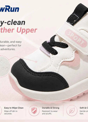 Scarpe sportive in pelle PU per bambini, patchwork, moda, sneakers per bambini, calzature da corsa impermeabili per ragazzi e ragazze