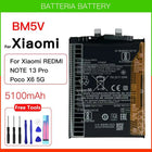 100% Original New Replacement Battery BM5V For REDMI NOTE 13 Pro /P oco X6 5G / REDMI NOTE 13 PRO 5G Batteries + Free Tools