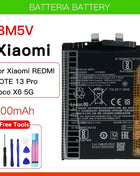 100% Original New Replacement Battery BM5V For REDMI NOTE 13 Pro /P oco X6 5G / REDMI NOTE 13 PRO 5G Batteries + Free Tools