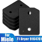 Sostituzione del filtro zoccolo da 5 pezzi per asciugatrice Miele T1 - 9164761 Asciugatrice con pompa di calore, sostituzione del filtro in schiuma lanuginosa con punta