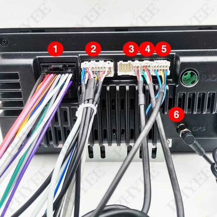 Set cablaggio 16 pin, adattatore USB, antenna GPS, microfono video CVBS audio Aux RCA, cavo Wifi, per sistema Android universale per auto