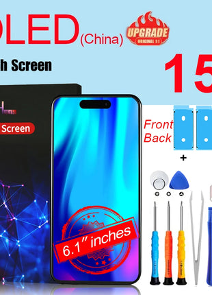 PINZHENG Schermo di alta qualità INCELL LCD OLED per iPhone 14 Pro 15 Plus 13 Pro Max Display per sostituzione iPhone con strumenti